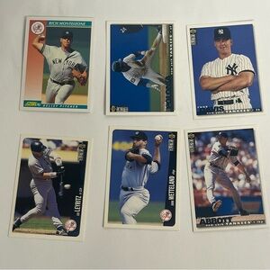 vvintage 90s new york yankees baseball card lot crafting junk journal collecting